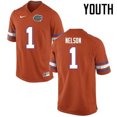 Youth Florida Gators #1 Reggie Nelson NCAA Nike Orange Authentic Stitched College Football Jersey KRL6762FA